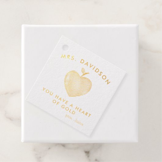 Hartvormige appel | Erkenning leraar Bedankjes Labels (Met doos)