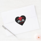 Hartvormige Armadillo Liefde Hart Sticker (Envelop)
