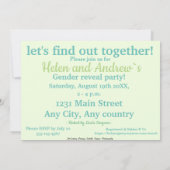 hartvormige baby Geslacht Partij Kaart (Achterkant)