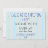 hartvormige babyschoentjes zwangerschapsaankondigi aankondiging (Achterkant)