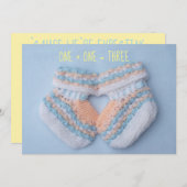 hartvormige babyslaapjes zwangerschapsaankondiging aankondiging (Voorkant / Achterkant)