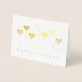 Hartvormige ballonnen Happy Birthday Folie Kaarten (Voorkant)