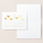 Hartvormige ballonnen Happy Birthday Folie Kaarten (Display)