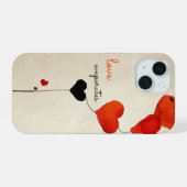 Hartvormige ballonnen iPhone 15 case (Achterkant horizontaal)