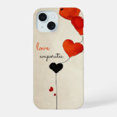 Hartvormige ballonnen iPhone 15 case (Achterkant)