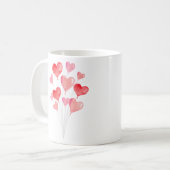 Hartvormige ballonnen koffiemok (Voorkant links)