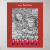 Hartvormige ballonnen liefde Voeg uw foto toe Poster (Voorkant)