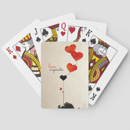 Hartvormige ballonnen pokerkaarten (Achterkant)