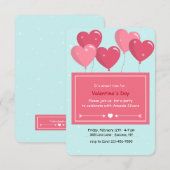 Hartvormige ballonnen uitnodiging (Voorkant / Achterkant)