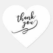 Hartvormige bedankstickers voor speciale cadeaus hart sticker (Voorkant)