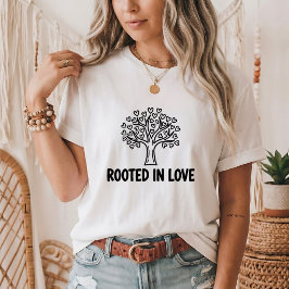 Hartvormige Blad Boom SVG T-Shirt Grafische Tee