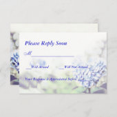 Hartvormige blauwe hortensia RSVP (Voorkant / Achterkant)