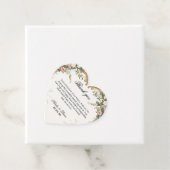 Hartvormige bloemige trouwkaart bedankt bedankjes labels (In situ)