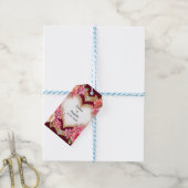 Hartvormige bloemschikking cadeaulabel (Met Touw)