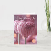 Hartvormige Cakepops Valentijns's Groet Kaart (Voorkant)
