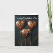 Hartvormige Cakepops Valentijns's Groet Kaart (Voorkant)