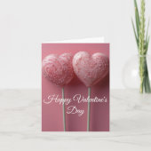Hartvormige Cakepops Valentijns's Groet Kaart (Voorkant)