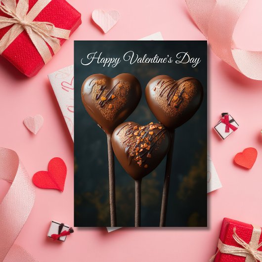 Hartvormige Cakepops Valentijns's Groet Kaart