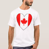 Hartvormige Canadese vlag T-shirt (Voorkant)