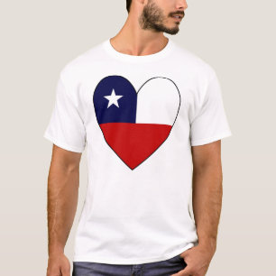 Hartvormige Chileense vlag T-shirt