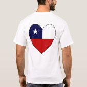 Hartvormige Chileense vlag T-shirt (Achterkant)