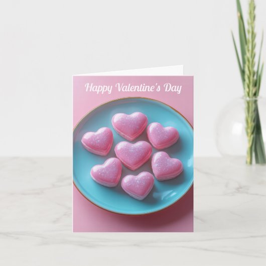 Hartvormige chocolaatjes Valentijns's Groet Kaart (Voorkant)