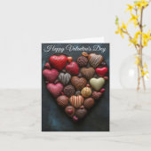Hartvormige chocolaatjes Valentijns's Groet Kaart (Gele Bloem)