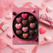 Hartvormige chocolaatjes Valentijns's Groet Kaart