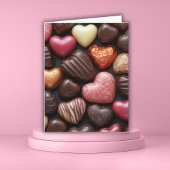 hartvormige chocolaatjes Valentijns's Groet Kaart