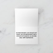 Hartvormige chocoladechips koekje rode valentijnsd feestdagen kaart (Binnen)