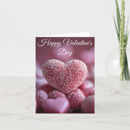 Hartvormige Chocolates Valentijns's Groet Kaart (Voorkant)