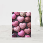 Hartvormige Chocolates Valentijns's Groet Kaart (Voorkant)