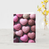 Hartvormige Chocolates Valentijns's Groet Kaart (Gele Bloem)