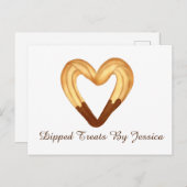 Hartvormige Churro gedompeld in chocolade Briefkaart (Voorkant / Achterkant)