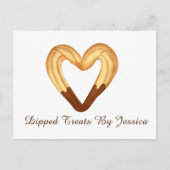 Hartvormige Churro gedompeld in chocolade Briefkaart (Voorkant)