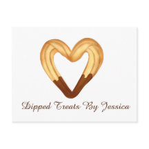 Hartvormige Churro gedompeld in chocolade