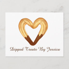 Hartvormige Churro gedompeld in chocolade Briefkaart