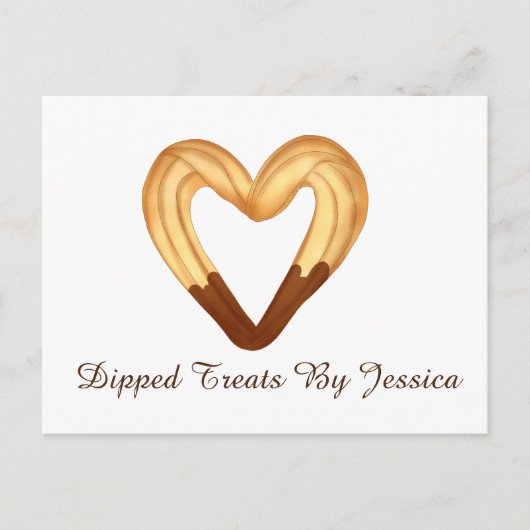 Hartvormige Churro gedompeld in chocolade Briefkaart (Voorkant)