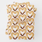 Hartvormige Churro gedompeld in chocolade Inpakpapier Vel (In situ)