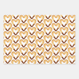 Hartvormige Churro gedompeld in chocolade Inpakpapier Vel