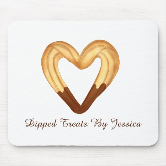 Hartvormige Churro gedompeld in chocolade Muismat (Voorkant)