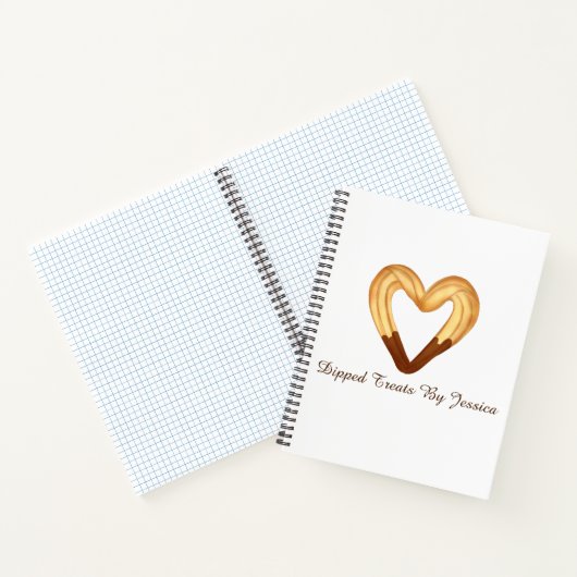 Hartvormige Churro gedompeld in chocolade Notitieboek (Binnen)