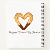 Hartvormige Churro gedompeld in chocolade Notitieboek (Achterkant)