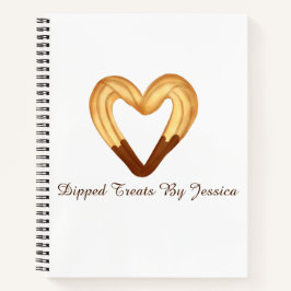 Hartvormige Churro gedompeld in chocolade Notitieboek