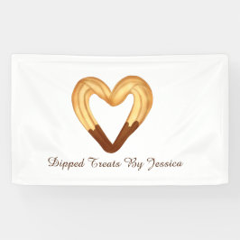 Hartvormige Churro gedompeld in chocolade Spandoek