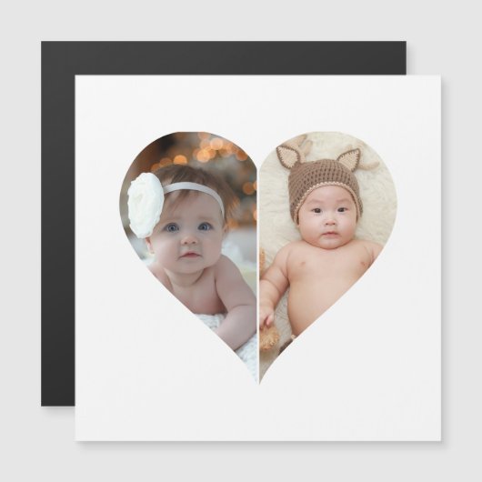 Hartvormige collage met 2 foto's (Voorkant / Achterkant)