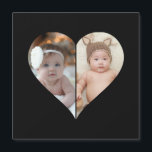 Hartvormige collage met 2 foto's<br><div class="desc">Dit aangepaste hartvormige fotontwerp arrangeert je favoriete herinneringen mooi in de vorm van een hart en symboliseert zo liefde en verbondenheid. Perfect voor speciale gelegenheden zoals jubileumfeesten, trouwfeesten of Valentijnsdag, dit ontwerp toont je gekoesterde momenten betekenisvol en artistiek. De unieke lay-out creëert een visueel boeiend aandenken, ideaal om te geven...</div>