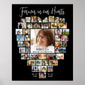 Hartvormige collage met 44 foto's voor een herdenk poster (Voorkant)