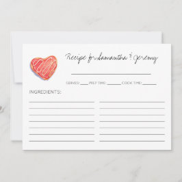 Hartvormige Cookie Vrijgezellenfeest Recept Kaarte Kaart