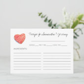 Hartvormige Cookie Vrijgezellenfeest Recept Kaarte Kaart (Staand voorkant)